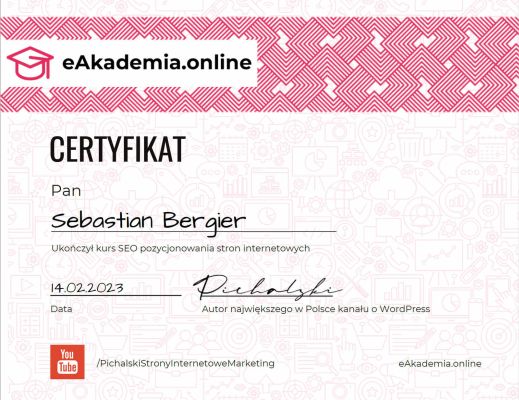 Kurs SEO Pichalski - SEO Radomsko